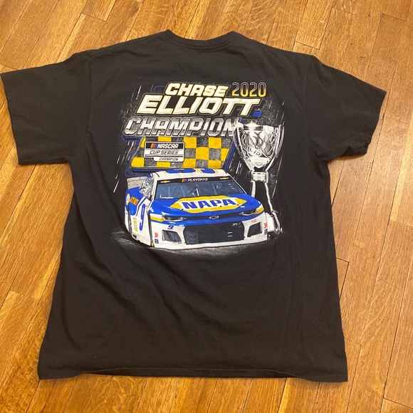 Chase Elliott 2020 Champion SS Tee Shirt Men’s Large Hedrick MotorSports - Picture 2 of 11